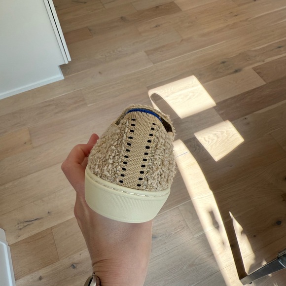 NWOT Rothy's The Original Slip On Sneaker - Honeybun Shimmer Bouclé size 8.5 - Picture 4 of 7